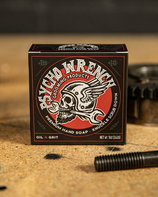 knuckle down bar soap oil & grit scent from greasy hands society