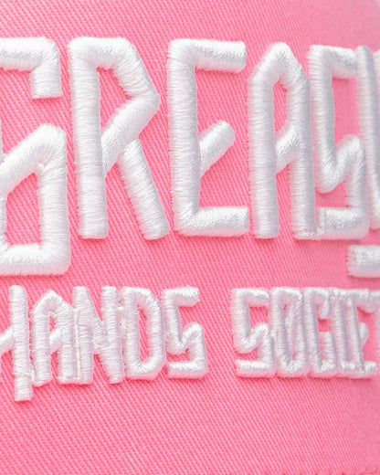 ghs pink snapback hat white logo detail